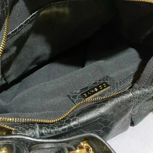 CC skye black reptile leather satchel handbag - Picture 7 of 14